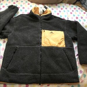 New Sherpa Reversible Adidas Jacket.  US Mens XL